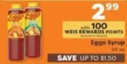 Weis Markets Eggo Syrup offer