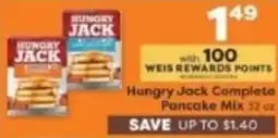 Weis Markets Hungry Jack Complete Pancake Mix offer