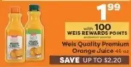 Weis Markets Weis Quality Premium Orange Juice offer