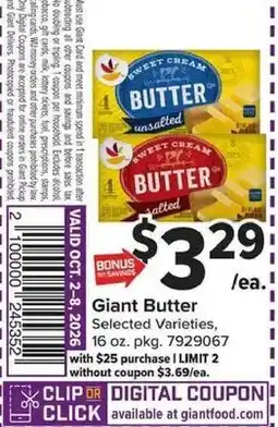 Giant Food Giant Giant Butter offer