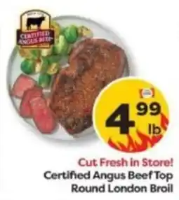 Weis Markets Certified Angus Beef Top Round London Broil offer