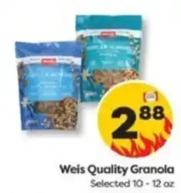 Weis Markets Weis Quality Granola offer