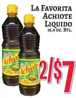 Trade Fair Supermarket La Favorita achiote liquido offer