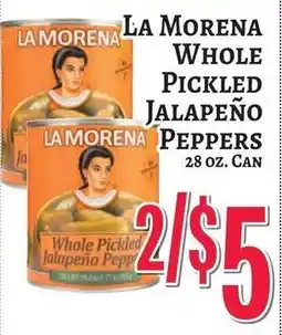 Trade Fair Supermarket La Morena whole pickled jalapeño peppers offer