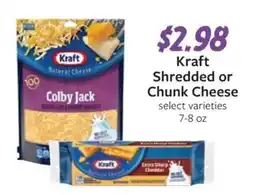 Fareway Kraft shredded or chunk cheese offer