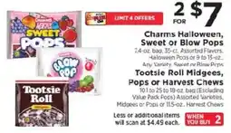 ShopRite Charms Halloween, Sweet or Blow Pops offer
