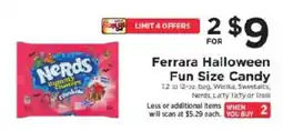ShopRite Ferrara Halloween Fun Size Candy offer