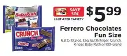 ShopRite Ferrero Chocolates Fun Size offer