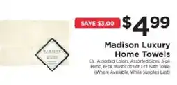 ShopRite Madison Luxury Home Towels offer