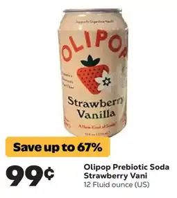 Grocery Outlet Olipop Prebiotic Soda Strawberry Vani offer