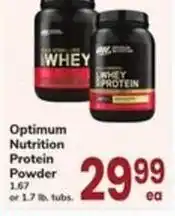Safeway Optimum Nutrition Protein Powder offer