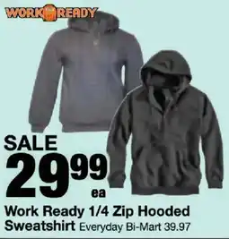 Bi-Mart Work Ready 1/4 Zip Hooded Sweatshirt offer