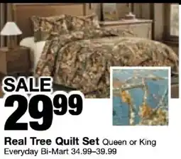 Bi-Mart Real Tree Quilt Set offer
