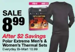 Bi-Mart Polar Extreme Men's & Women's Thermal Sets offer