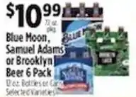 Pioneer Supermarkets Blue Moon, Samuel Adams or Brooklyn Beer 6 Pack offer