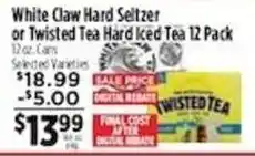 Pioneer Supermarkets White Claw Hard Seltzer or Twisted Tea Hard Iced Tea offer