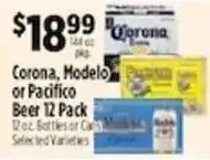 Pioneer Supermarkets Corona, Modelo or Pacifico Beer offer