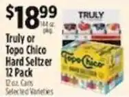 Pioneer Supermarkets Truly or Topo Chico Hard Seltzer offer