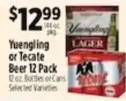 Pioneer Supermarkets Yuengling or Tecate Beer offer