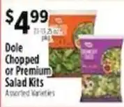 Pioneer Supermarkets Dole chopped or premium salad kits offer