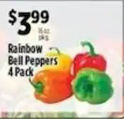 Pioneer Supermarkets Rainbow Bell Peppers 4 Pack offer