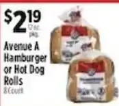 Pioneer Supermarkets Avenue A Hamburger or Hot Dog Rolls offer