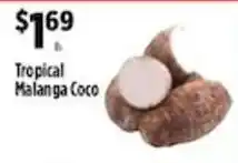 Pioneer Supermarkets Tropical Malanga Coco offer