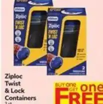 Safeway Ziploc TWIST & Lock Containers offer