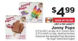 ShopRite Jonny Pops offer