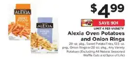 ShopRite Alexia Oven Potatoes and Onion Rings offer