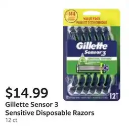 Fareway Gillette Sensor 3 Sensitive Disposable Razors offer