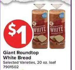 Giant Food Giant Roundtop White Bread offer
