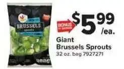 Giant Food Giant Brussels Sprouts offer
