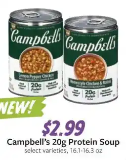 Fareway Campbell's 20g Protein Soup offer