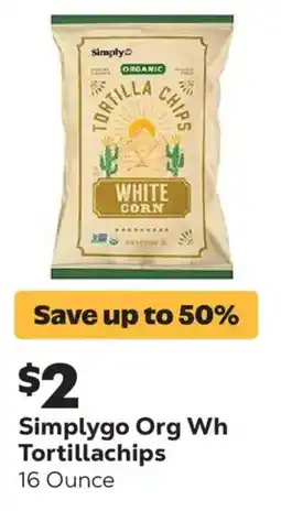 Grocery Outlet Simplygo Organic White Corn Tortilla Chips offer