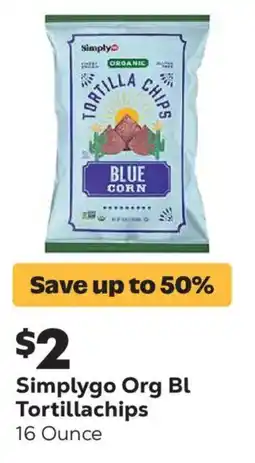 Grocery Outlet Simplygo Organic Blue Corn Tortilla Chips offer