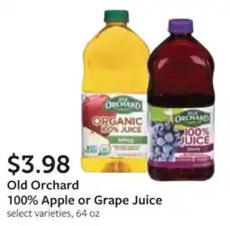 Fareway Old Orchard 100% Apple or Grape Juice offer