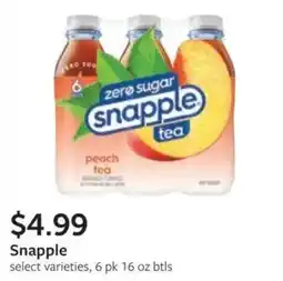 Fareway Snapple peach tea offer