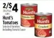 Pioneer Supermarkets Hunt's Tomatoes offer