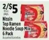 Pioneer Supermarkets Nissin top ramen noodle soup mix offer