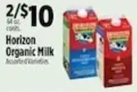 Pioneer Supermarkets Horizon Organic Milk offer