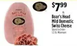 Pioneer Supermarkets Boar's Head Mild Domestic Swiss Cheese offer