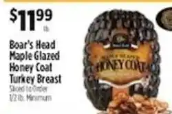 Pioneer Supermarkets Boar's Head Maple Glazed Honey Coat Turkey Breast offer