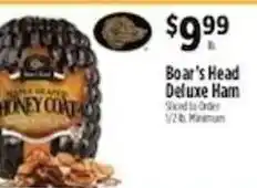 Pioneer Supermarkets Boar's Head Deluxe Ham offer