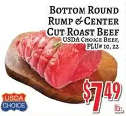 Trade Fair Supermarket Bottom round rump & center cut roast beef offer