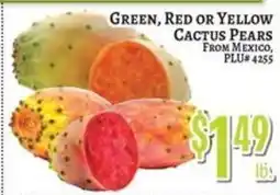 Trade Fair Supermarket Green, Red or Yellow Cactus Pears offer