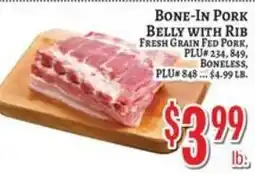 Trade Fair Supermarket Bone-In Pork Belly With Rib offer