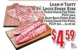 Trade Fair Supermarket Lean & Tasty St. Louie Spare Ribs offer
