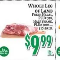 Trade Fair Supermarket Whole Leg of Lamb offer