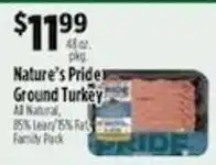 Pioneer Supermarkets Nature's Pride ground turkey offer